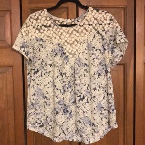 LC Lauren Conrad Flower Lace Shirt